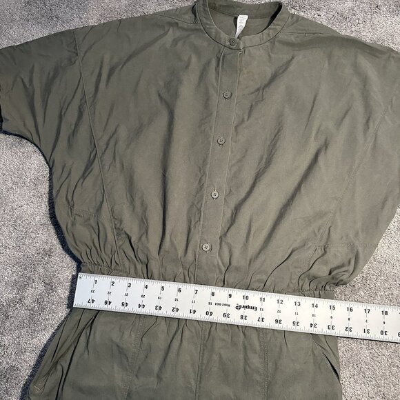 Lululemon Jumpsuit Women’s Size 8 Green Perfectly Poised Short Sleeve Modal - Picture 13 of 16